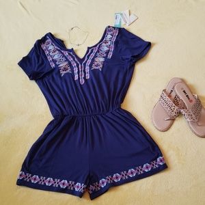Alizeh Embroided knit Romper sz M